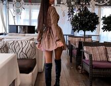 Эффектное платье мини с завязками на талии Эффектное платье мини с завязками на талии | PUSHKA SHOP