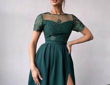 Сукня максі з мереживом  | PUSHKA SHOP