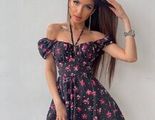 Сукня- міні у квітковий принт Сукня- міні у квітковий принт | PUSHKA SHOP