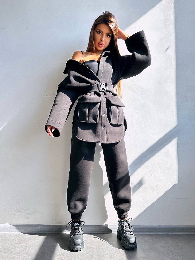 Комплект: тепла сорочка на кнопках + джоггери Комплект: тепла сорочка на кнопках + джоггери | PUSHKA SHOP