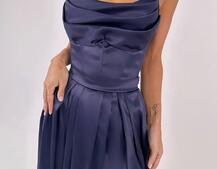 Атласний комплект: корсет + спідниця максі  | PUSHKA SHOP