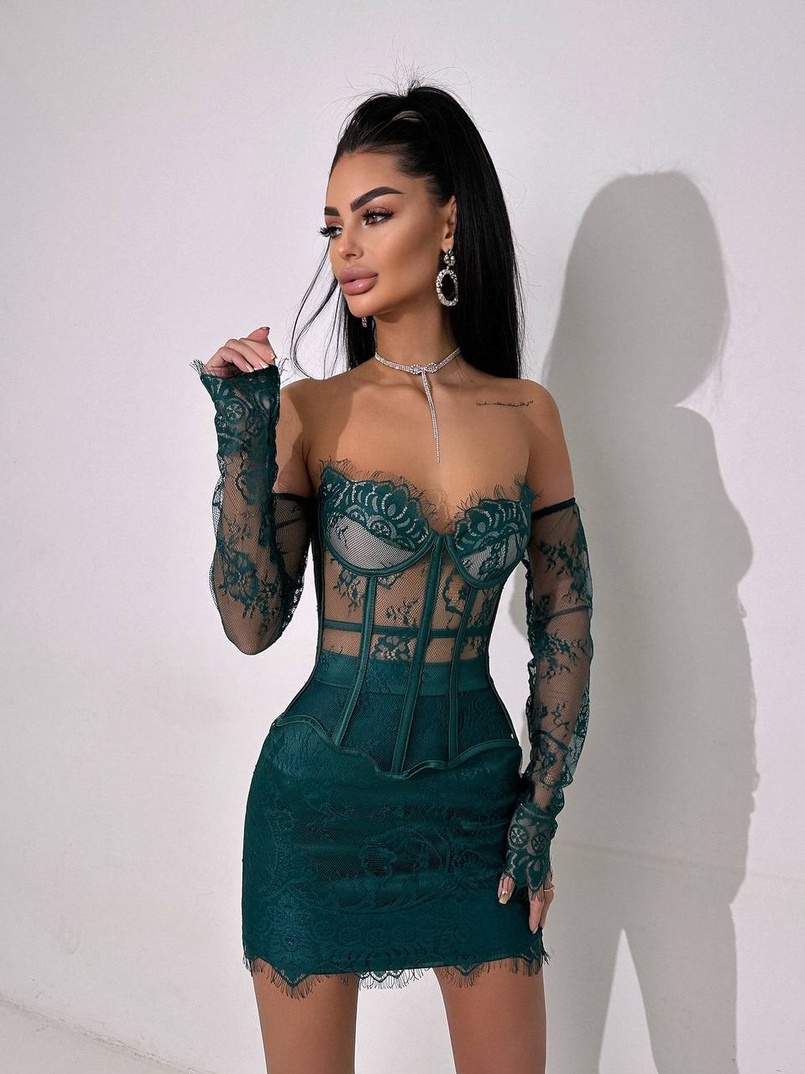 Мереживний комплект: корсет + спідниця   | PUSHKA SHOP