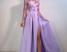 Сукня максі з паєтками та розрізом на спідниці | PUSHKA SHOP