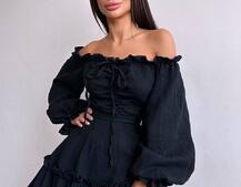 Муслінова сукня з рюшами   | PUSHKA SHOP