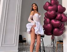 Комплект : мереживний корсет  з чашечками+ спідниця балон  | PUSHKA SHOP