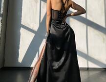 Комплект: корсет, декорований стразами + спідниця максі з драпіруванням  Комплект: корсет, декорований стразами + спідниця максі з драпіруванням  | PUSHKA SHOP