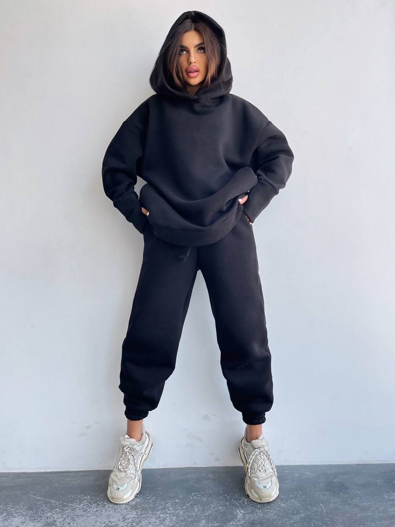 Тёплый комплект: худи + спортивные штаны Тёплый комплект: худи + спортивные штаны | PUSHKA SHOP