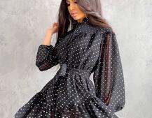 Шифоновое платье с оборками Шифоновое платье с оборками | PUSHKA SHOP