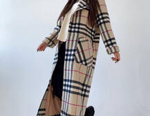 Кашемировое пальто в клетку на подкладке | PUSHKA SHOP