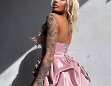 Комплект: корсет з + спідниця декорована трояндами Комплект: корсет з + спідниця декорована трояндами | PUSHKA SHOP