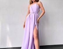 Сукня максі  з розрізом на спідниці  | PUSHKA SHOP