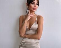 Комплект: топ з філіжанками + спідниця декорована бахромою зі страз  | PUSHKA SHOP