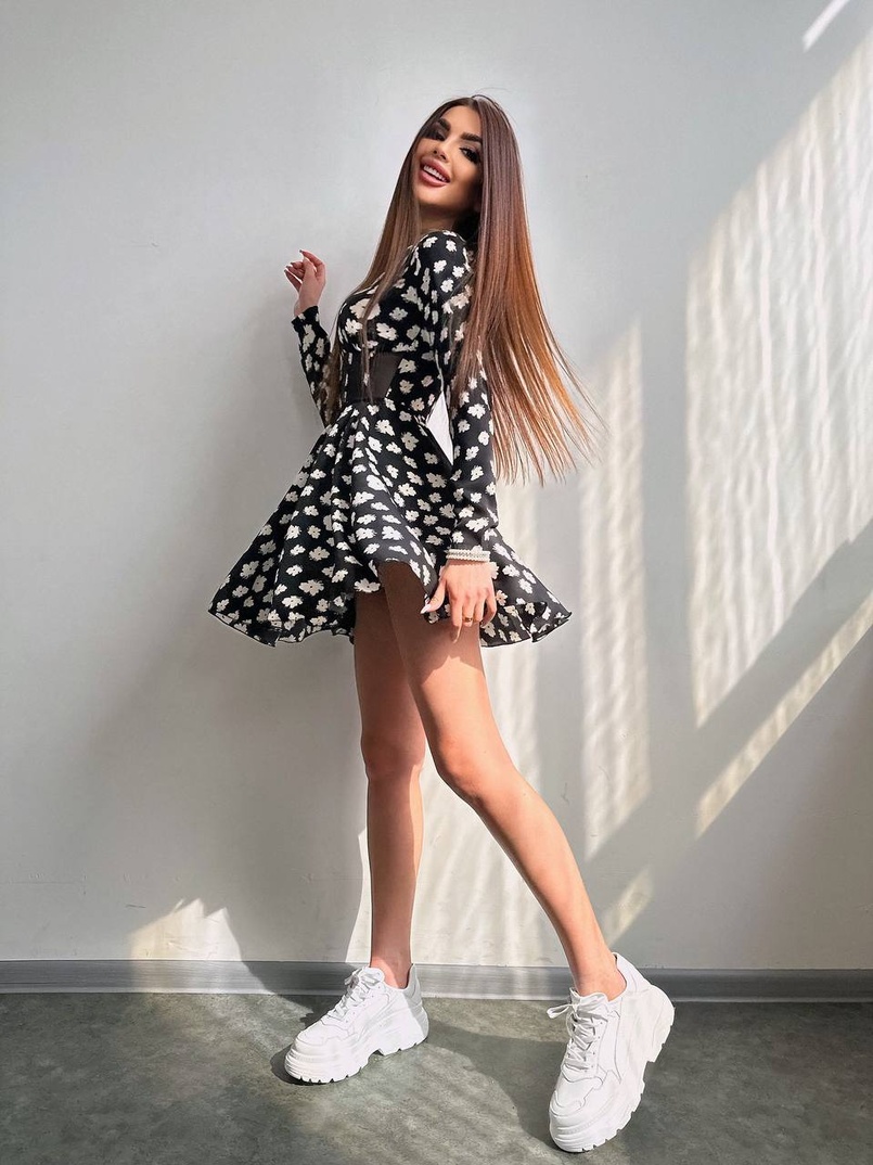 Приталена сукня з корсетною вставкою та спідницею-сонцем | PUSHKA SHOP