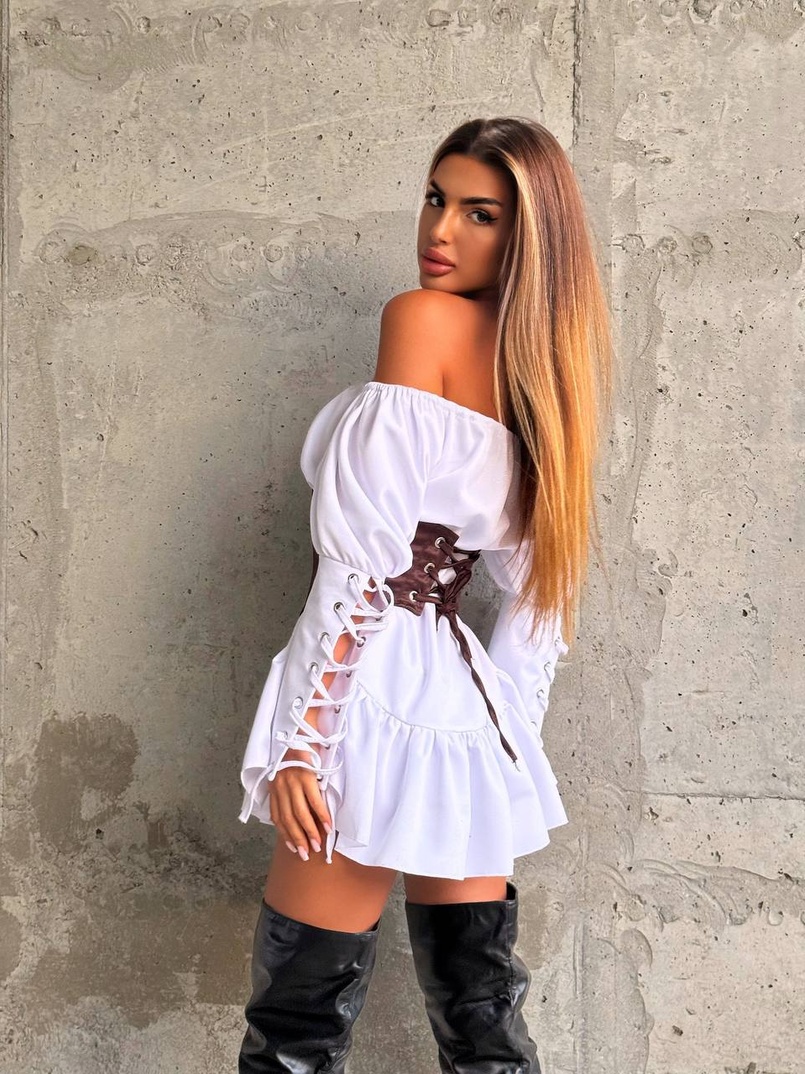 Комплект: Сукня-сорочка + корсет на гачках | PUSHKA SHOP