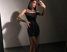 Сукня із сітки зі стразами на трикотажній підкладці Сукня із сітки зі стразами на трикотажній підкладці | PUSHKA SHOP