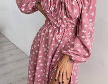 Сукня міді з розрізом на спідниці Сукня міді з розрізом на спідниці | PUSHKA SHOP