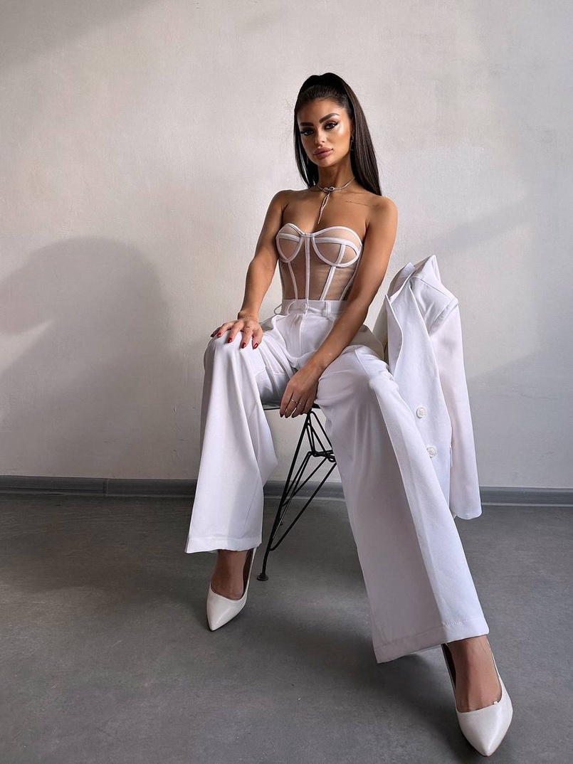 Костюм: піджак на підкладці, штани+ корсет Костюм: піджак на підкладці, штани+ корсет | PUSHKA SHOP