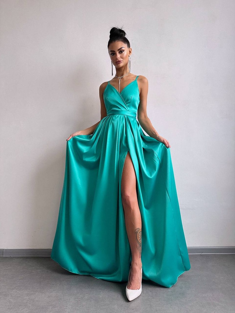 Атласна сукня максі  | PUSHKA SHOP