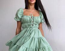 Муслінова сукня з рюшами   | PUSHKA SHOP