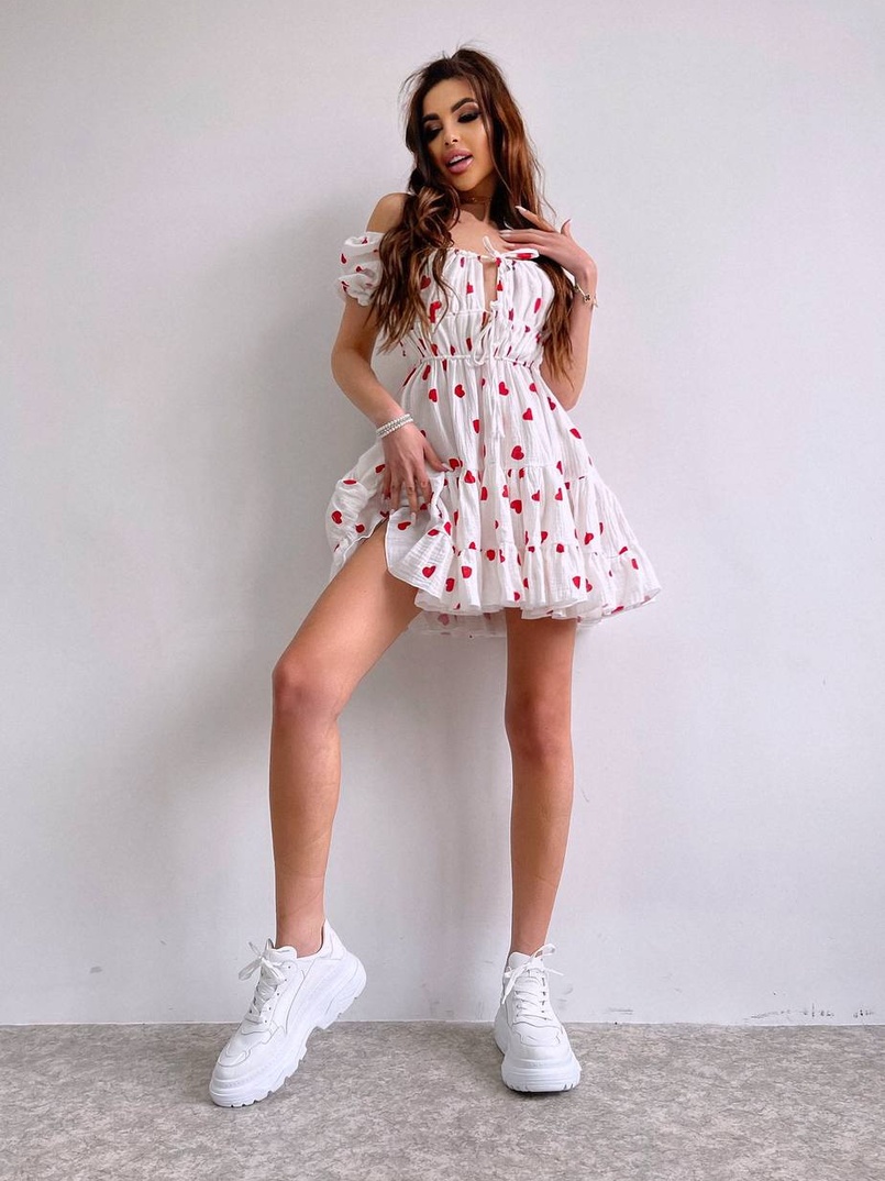 Муслинова сукня з принтом ❤️ | PUSHKA SHOP