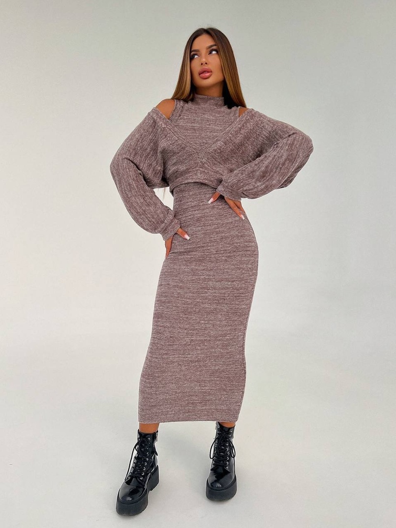 Трикотажна сукня-двійка  | PUSHKA SHOP