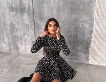 Приталена сукня з корсетною вставкою та спідницею-сонцем Приталена сукня з корсетною вставкою та спідницею-сонцем | PUSHKA SHOP