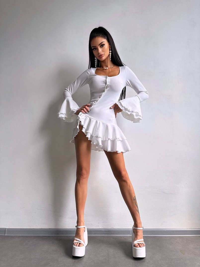 Сукня з з воланами на ґудзиках Сукня з з воланами на ґудзиках | PUSHKA SHOP