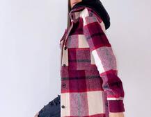 Кашемировая рубашка в клетку с капюшоном Кашемировая рубашка в клетку с капюшоном | PUSHKA SHOP