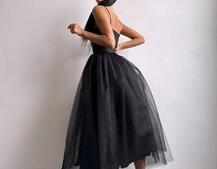 Сукня міді із чашечками з пишною спідницею Сукня міді із чашечками з пишною спідницею | PUSHKA SHOP