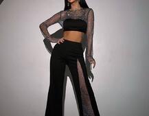 Комплект: сяючий топ + штани | PUSHKA SHOP