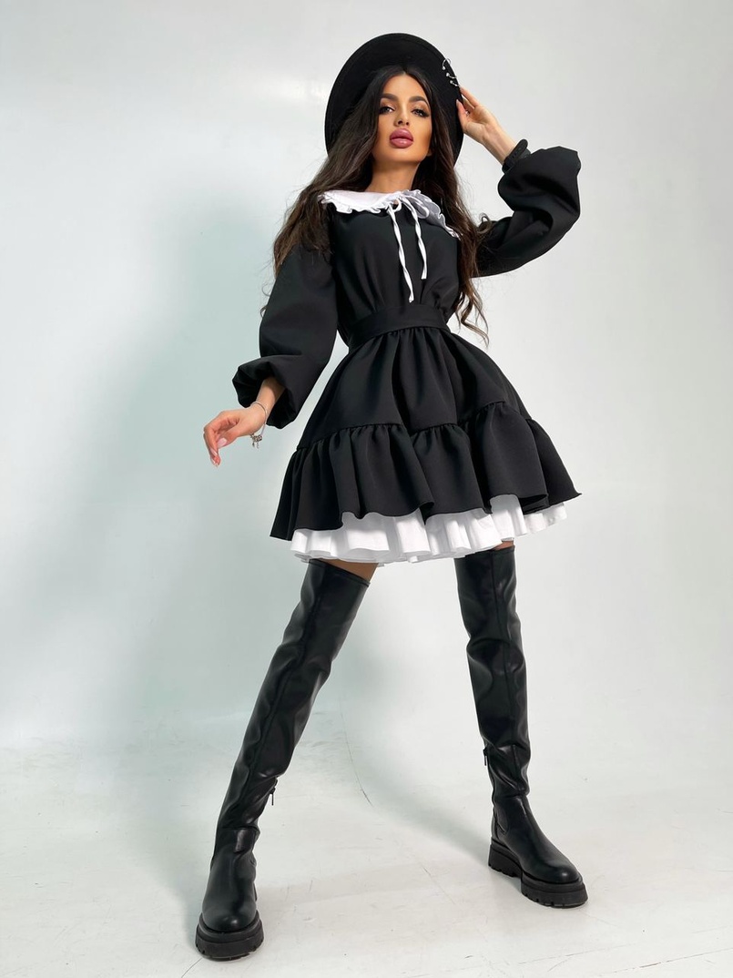 Платье со съёмным воротничком и подъюбником   Платье со съёмным воротничком и подъюбником   | PUSHKA SHOP