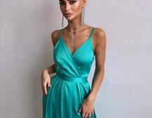 Атласна сукня максі  | PUSHKA SHOP