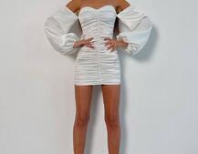 Атласна сукня з драпіруванням Атласна сукня з драпіруванням | PUSHKA SHOP