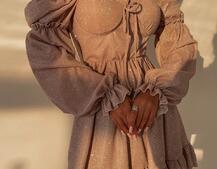 Блискуча сукня з оборками та чашками з ефектом push up Блискуча сукня з оборками та чашками з ефектом push up | PUSHKA SHOP