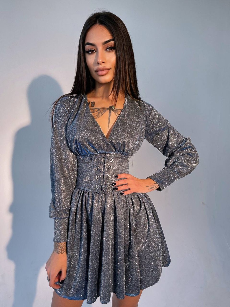 Блискуча сукня з корсетом Блискуча сукня з корсетом | PUSHKA SHOP