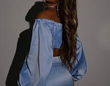 Атласний комплект, декорований стразами Ручна робота, прикраса пришита Атласний комплект, декорований стразами Ручна робота, прикраса пришита | PUSHKA SHOP