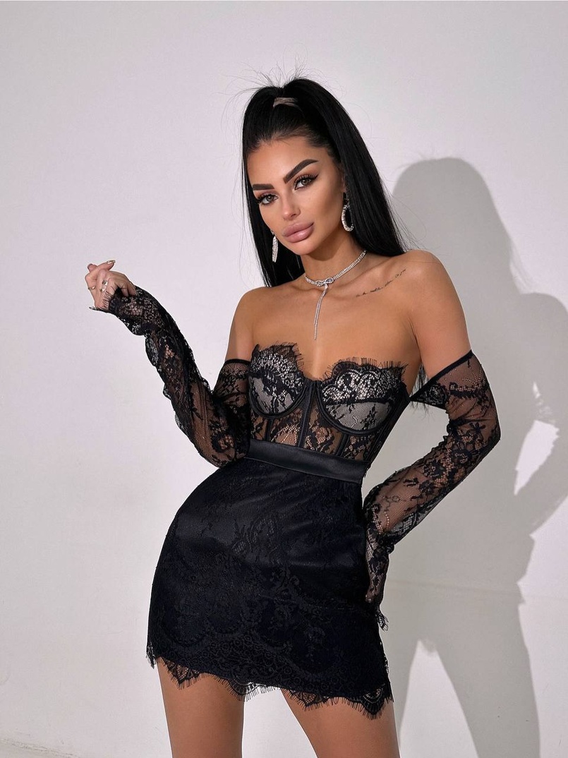 Мереживний комплект: корсет + спідниця   | PUSHKA SHOP