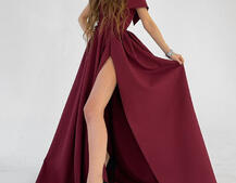 Платье-макси с разрезом | PUSHKA SHOP