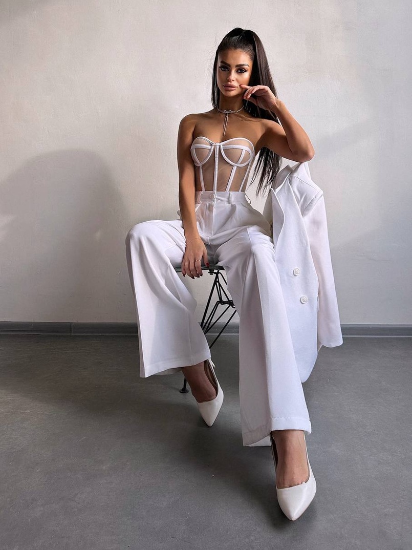 Костюм: піджак на підкладці, штани+ корсет Костюм: піджак на підкладці, штани+ корсет | PUSHKA SHOP