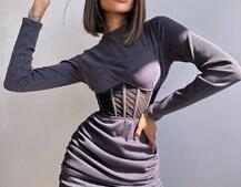 Сукня-міні  з елементами корсету  Довжину спідниці можна регулювати  | PUSHKA SHOP