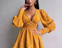 Сукня міні з пишною спідницею та драпіруванням на талії | PUSHKA SHOP