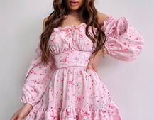 Квіткова сукня з воланами та шнуровкою по спинці Квіткова сукня з воланами та шнуровкою по спинці | PUSHKA SHOP