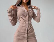 Платье-мини на пуговицах | PUSHKA SHOP