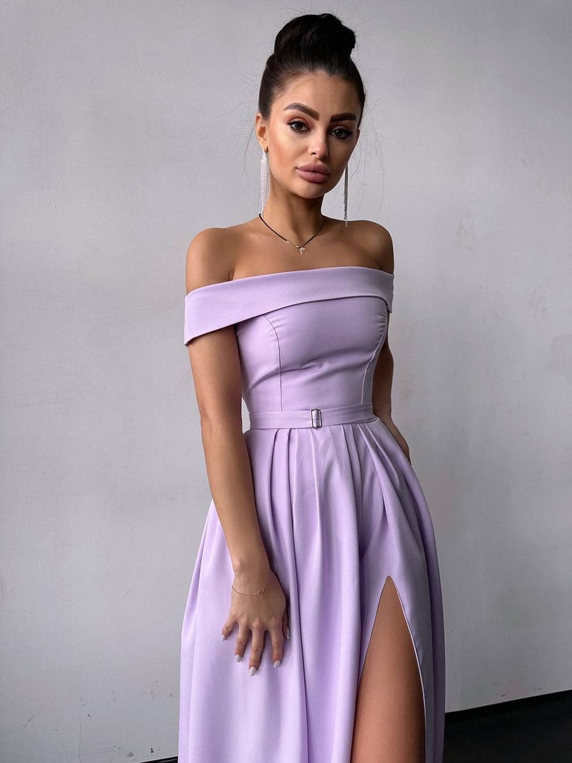 Сукня максі з відкритими плечима  | PUSHKA SHOP