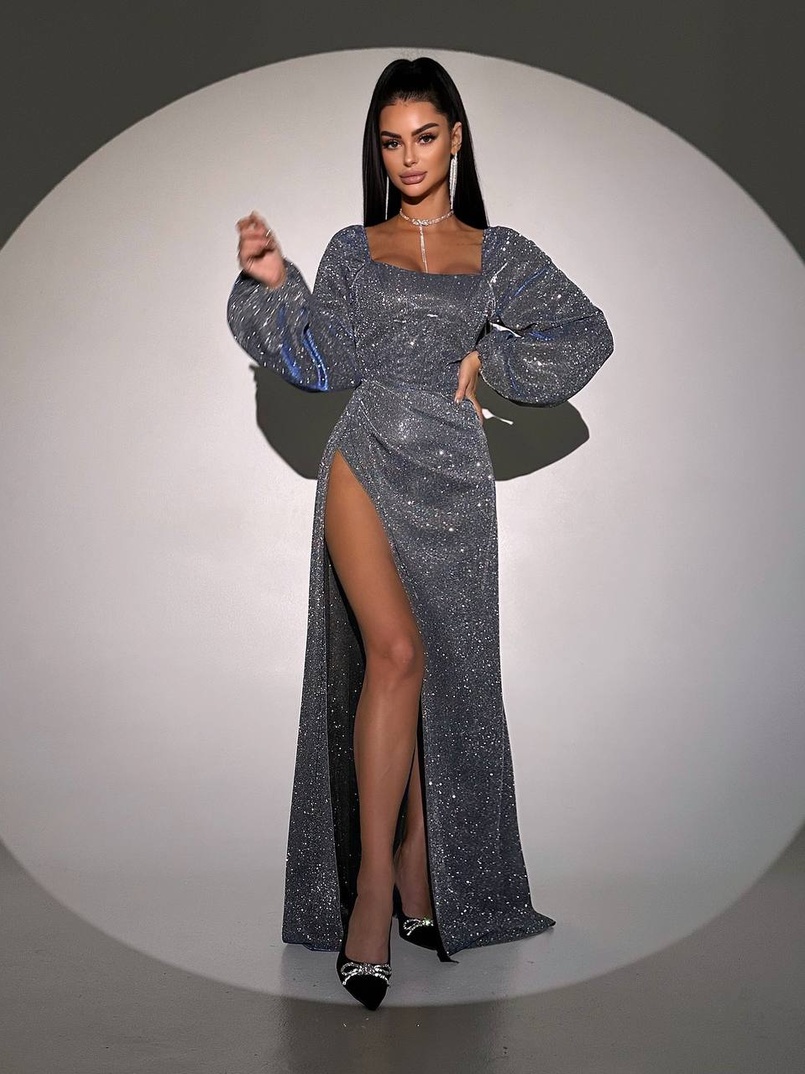 Сяючий комплект: корсет + спідниця  максі з драпіруванням | PUSHKA SHOP