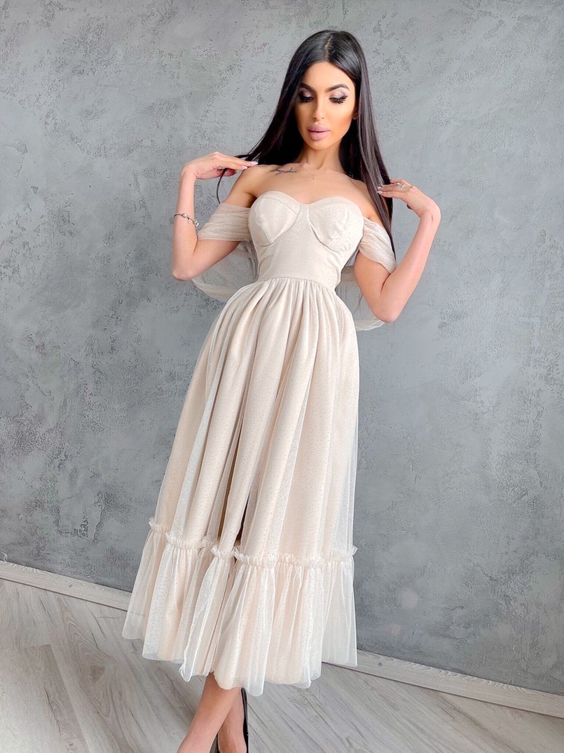 Платье-бюстье с пышной юбкой  | PUSHKA SHOP