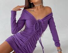 Платье-мини с затяжкой Платье-мини с затяжкой | PUSHKA SHOP