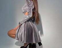 Бархатное платье с пайетками Бархатное платье с пайетками | PUSHKA SHOP