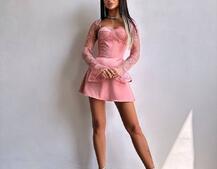 Атласна корсетна сукня-бюстьє + мереживне болеро | PUSHKA SHOP