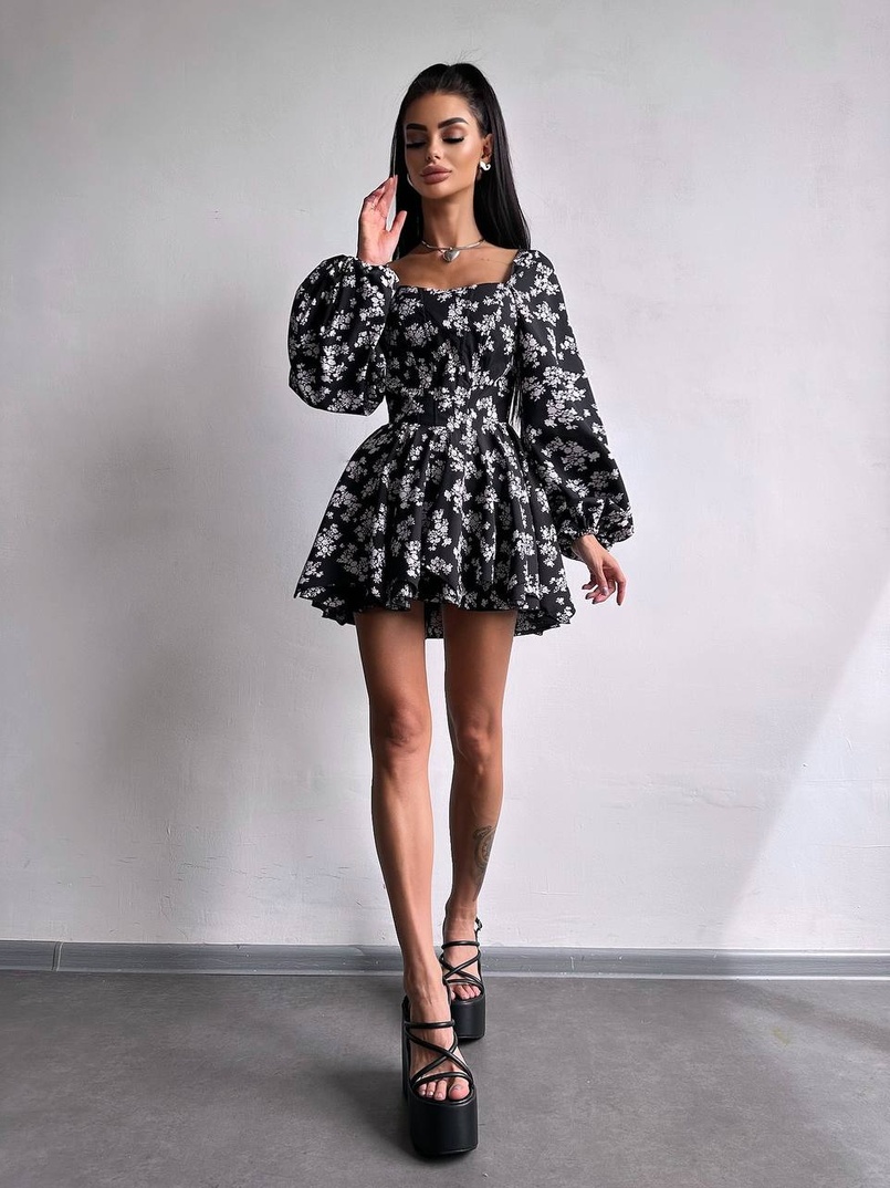 Корсетна сукня з подвійною спідницею  | PUSHKA SHOP